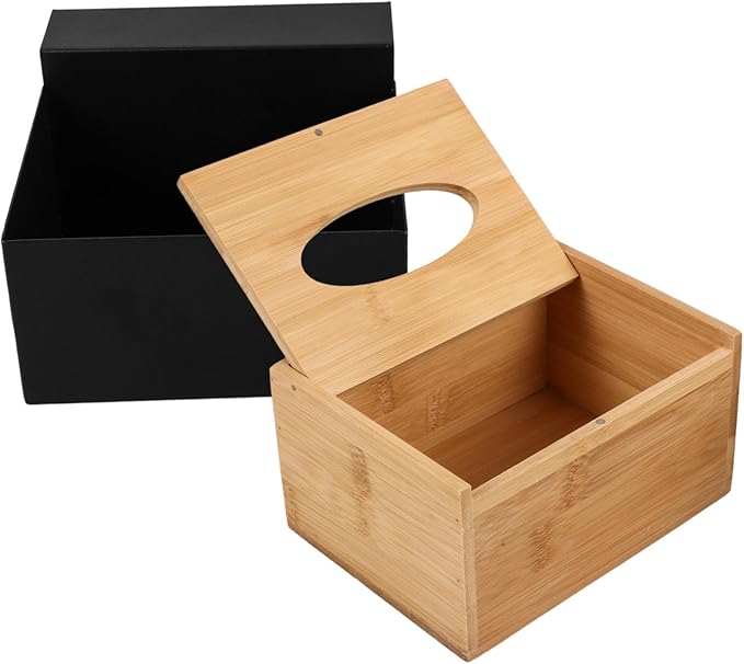 Glove Storage Box Use Countertop Organizer Dispensers Covers and Holder Large with Organization Key Gloves Disposable Glove Rack Disposable Glove Dispenser Black Wooden