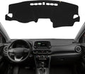 KEYOOG Dashboard Cover Dash Mat Fit for Hy-undai Kona 2023-2018 (Without HUD Models),Car Dash Board Mat Anti-Glare Carpet,Non-Slip Pad Sunshield Protector (Black)