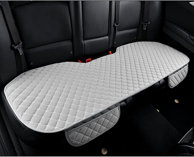 Car Seat Covers Gray Universal Car Seat Cushion, Rear Bench Seat Protective Mat pad for Car Truck SUV and Baby Skin-Friendly (Gray-Rear)