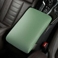 Car Center Console Cover Nappa Leather Memory Foam Armrest Box Seat Box Cushion Protector Pad Comfortable Height Increase Universal for Car Truck SUV (Glossy,Green)