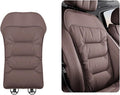 Bzxpk Skin-Friendly & Dirt-Repellent Leather Car Seat Cushion, Non-Slip PU Leather Seat Cover for Car, Office Chair & Travel, Breathable Comfort Cushion (Brown, Backrest)