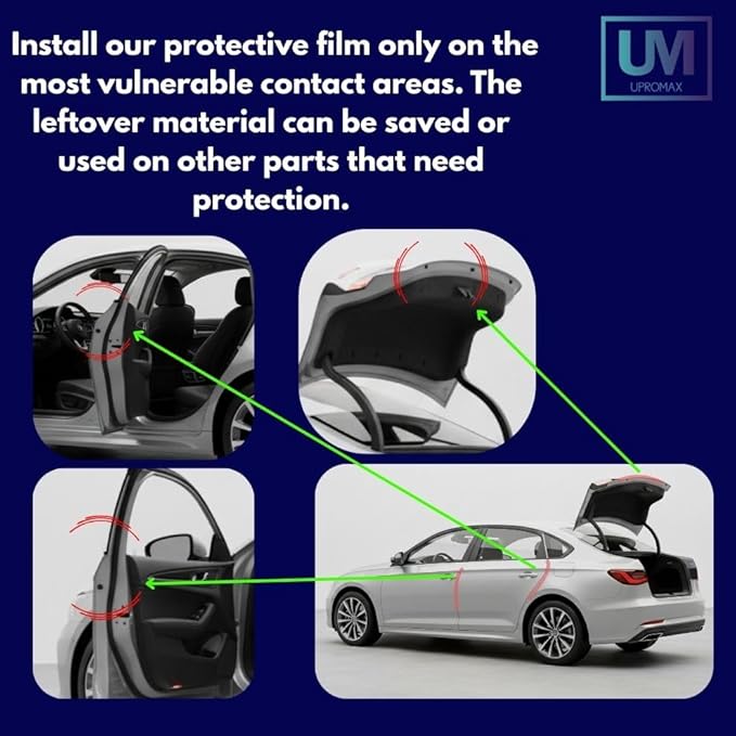 3M-3 Door Edge, Paint Protection Film, Car Door Scotch Guard, PPF Precut, Universal Fit Cars, PPF, Door Protector, Upromax Clear Self-Healing Anti Scratch Guard