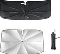 Windshield Sun Shade Umbrella, Portable Foldable, Spring Structure Wind Shield, Front Window Sunshade, Protect from Sun Rays Car Windshield, Universal for Any Car (61'' x 33.4'')