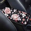 Car Center Console Armrest Cover Pad Floral Soft Comfort Vehicle Arm Rest Lid Protectors Cars Interior Accessories