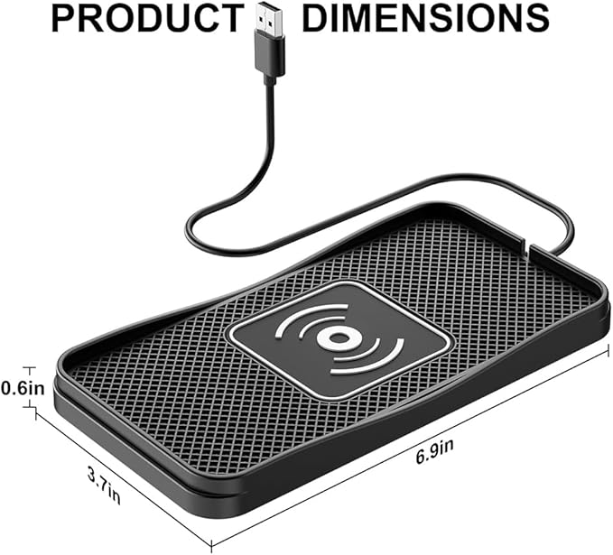 Wireless Car Charger Pad for Mercedes Benz S Class W220 W221 W222 W223 S300 S350d S400 S400d S450 S500, Type-C/USB 20W Car Wireless Charger Non-Slip Phone Charging Pad Car Accessories