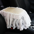 Universal Car Center Console Cushion Pad,Tassel Lace Car Center Console Cover Auto Armrest Seat Box Cover Protector for Most Vehicle SUV Truck Car (8)
