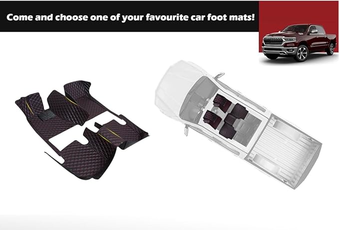 Yaruicar Custom Personalized Floor Mats for Cars Luxury Full Coverage All Car Floor Mats Anti-Slip Leather Car Mat Set Trucks & SUVs Trucks Automotive Floor Mats Liners (Black Gold)