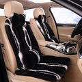 Luxury Plush Car Seat Cushion Set Car Headrest & Lumbar Support & Seat Cushion & Back Support Pillow Fluffy Fuzzy Car Seat Covers Non-Slip Cushion for Universal Accessories Automobiles (4, Black)