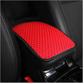 Car Center Console Cover, Anti-Slip Breathable All Seasons Automotive Mesh Armrest Box Pad Cover for Comfortable Support, Vehicle Interior Decor Universal for SUV, Truck, RV（Red）