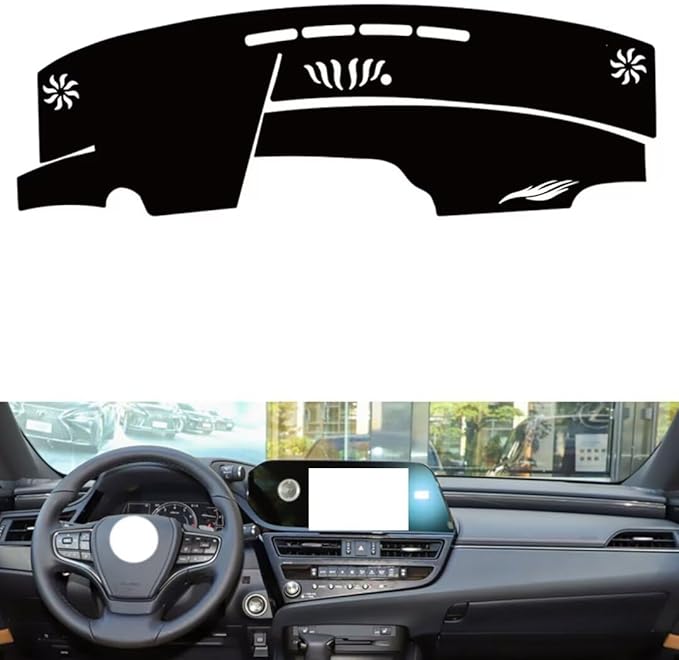 Leather Dashboard Cover Compatible with New LEX ES 2021-2025，Dash Cover（Black）