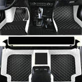Custom Making Car Floor Mats Protection Pads for 99% Sedan/Coupe/Hatchback/SUV/Pickup Men Women Car Floor Mats Coverage Pads Anti-Slip Leather Floor Lining (White+Black White)