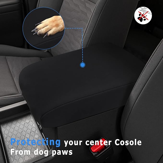 INTGET Car Center Console Cover for 2022 2023 2024 2025 2026 Nissan Frontier Accessories Neoprene Armrest Cover Middle Console Cover Center Console Lid Protector Replacement (Neoprene)