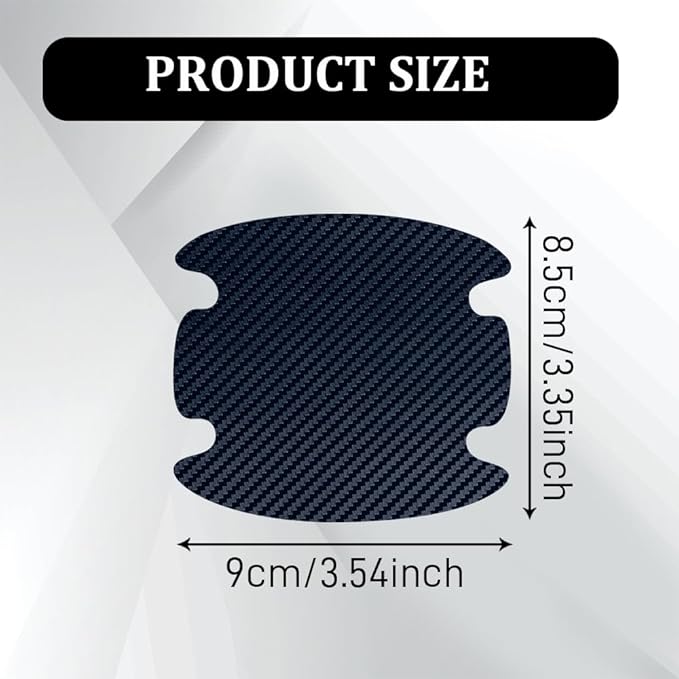4PCS Car Door Handle Scratch Protectors, Car Door Handle Sticker, Carbon Fiber Anti-Scratches Auto Bowl Protectors, Waterproof Cup Paint Guard Protective Films for Most Vehicles (Blue 4PCS)