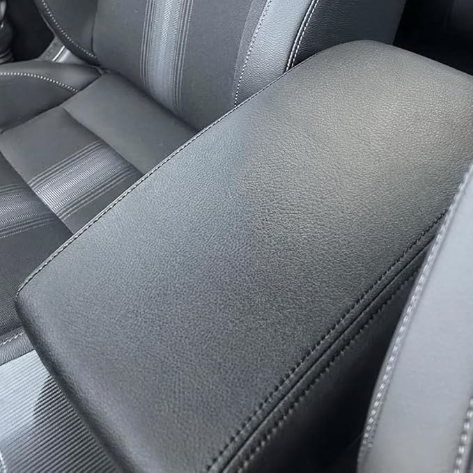 AOMSAZTO Center Console Covers for 2022-2026 Honda Cvic Armrest Covers for Honda Civic Black with Black Stiches