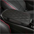 Mandark Car Center Console Pad, Soft Waterproof Leather Automotive Armrest Seat Box Cushion Cover, Comfortable Vehicle Arm Rest Decorative Accessories, Universal for RV, SUV, Truck (Black)