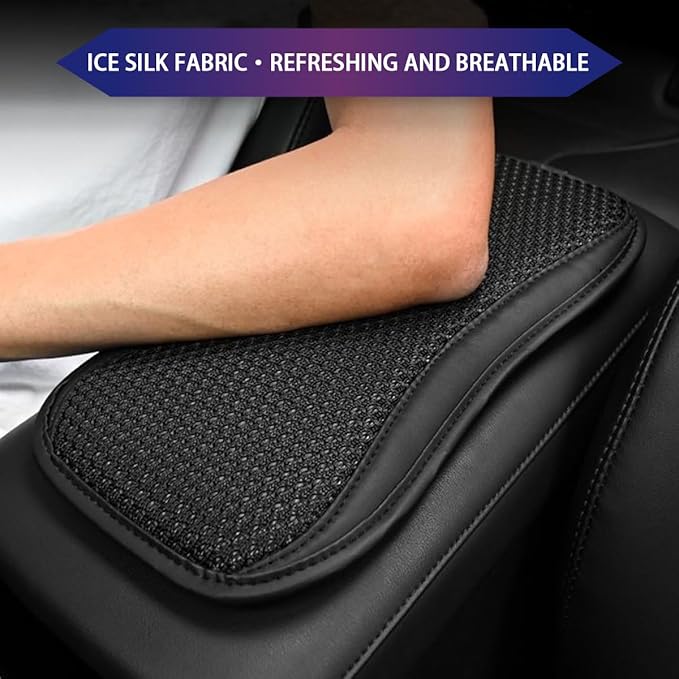 RAKSONIC Upgrade Car Console Armrest Pad,Car Armrest Cushion,Premium Material Car Armrest Cover,Universal Car Center Console Pillow,Car Accessories(Black1)