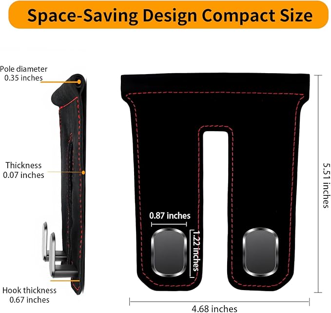 Glove Box Organizer for Car, Glove Box Hook Hanger Glove Compartment Organizer Purse Key Holder for Car Storage Hanging Accessories