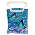 Car Trash Can, Cute Car Trash Bag, Hanging Car Organizer and Storage Bag, Trash Bin for Car Accessories, Vehicle, Travelling, Camping Blue Purple Butterfly