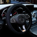 Hiflyer Steering Wheel Cover - Universal 14.5-15 Inch, Soft Microfiber Car Wheel Cover for Women & Men (Black)