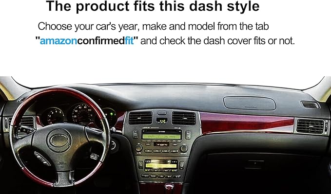 Dash Cover Mat Custom Fit for 2002-2006 Lexus ES300 ES330, Dashboard Cover Pad Carpet Protector F116 (Charcoal Gray)