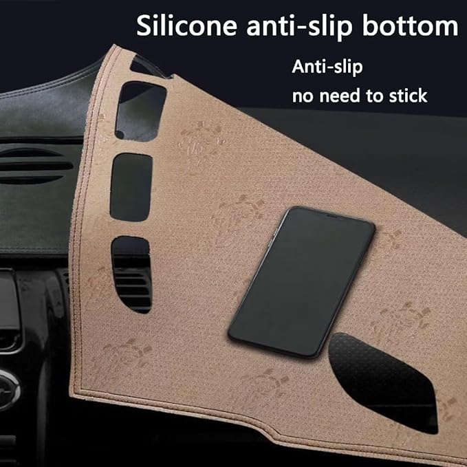 leather dashboard cover Compatible with Audi Q3 2013-2018，dash cover（black）