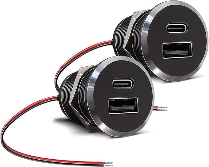 Luxury Mirror Panel Light and RV USB Charger Bundle