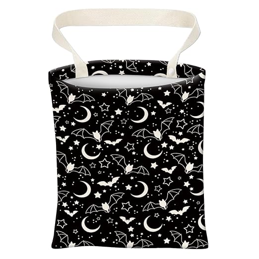 Car Trash Can, Cute Car Trash Bag, Hanging Car Organizer and Storage Bag, Trash Bin for Car Accessories, Vehicle, Travelling, Camping Cute Black White Bats