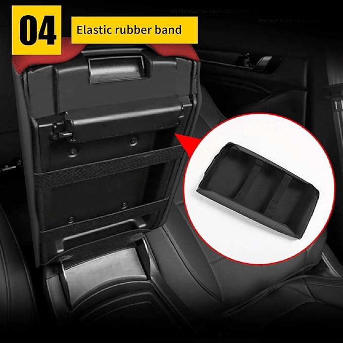AOMSAZTO Armrest Covers for Ford F150 2015-2020/ F250 F350 F450 2017-2022 and Expedition 2018-2023,(Bucket Seat Only Black with Red Leather