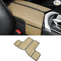 Center Console Cover Compatible with Mercedes Benz E Class W213 E200 E250 E300 E400 E450 2017-2023 and GLS Class C257 CLS450 2019-2023 Armrest Cover Pad Leather Cushion Protector with Pocket