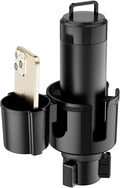 Basix by iOttie Adjustable Dual Cup Holder for Car with Expandable Base, Oversized Main Compartment, Removable Second Cup or Phone Holder Attachment, Fits Most Vehicles