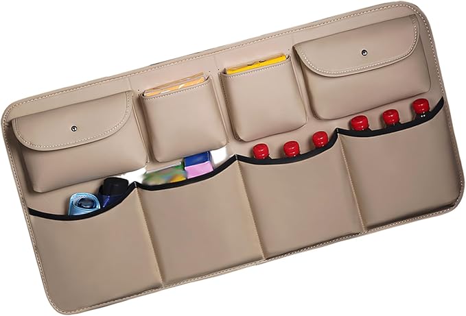 PU Cloth Automotive Organizers Quick Installation Hanging Pocket Fabric Storage Bag for Trip Storage Bag