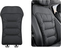 Bzxpk Skin-Friendly & Dirt-Repellent Leather Car Seat Cushion, Non-Slip PU Leather Seat Cover for Car, Office Chair & Travel, Breathable Comfort Cushion (Black, Backrest)