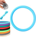 Cool Non-Slip Silicone Steering Wheel Protector - Black Thin Stretchy Car Cover, Universal Fit, Easy to Clean, Silent (Light Blue)