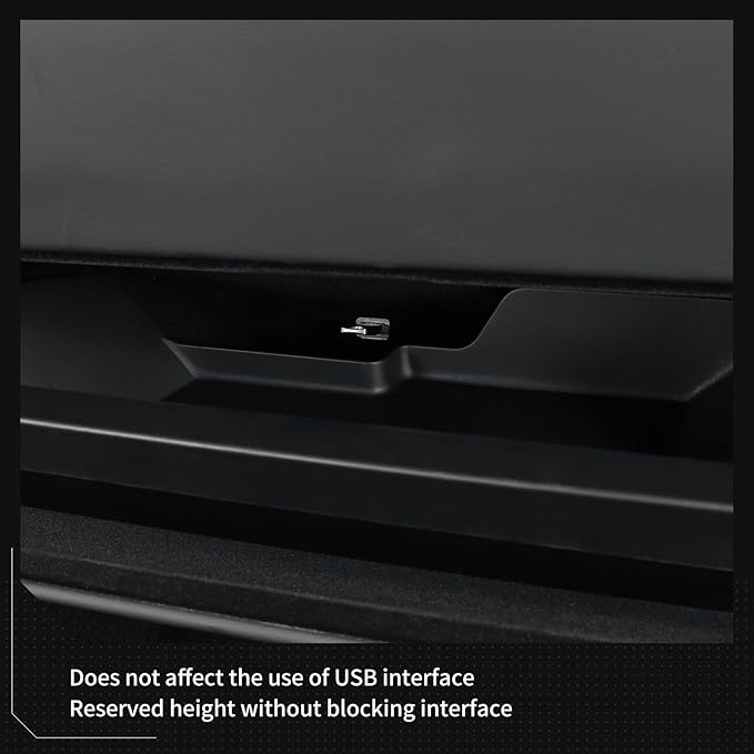 LUCKEASY Glove Organizer for Tesla Model Y Juniper 2025 2026 Glove Box Storage Box Tray Organizer Accessories TPE Storage Tray Black