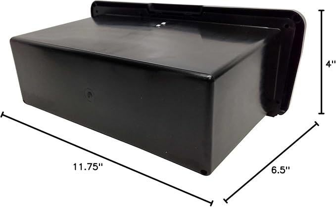 Pactrade Marine Lightweight Black ABS Plastic Lockable Glove Box Storage Compartment with Keys for Boat RV Truck