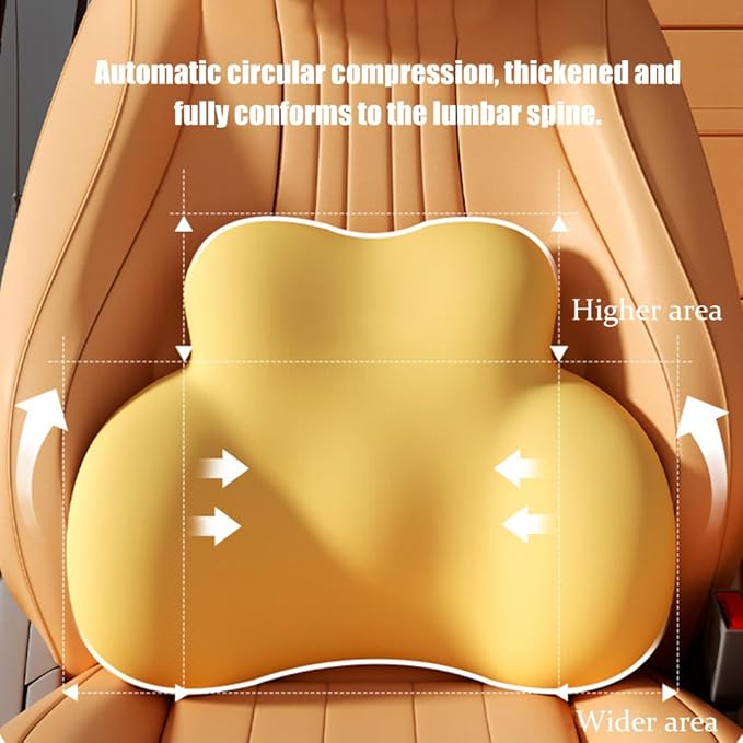 Car Lumbar Support Pillow for Mercedes-Benz V295 EQE 2022 2023 2024 2025 2026 Memory Foam Back Support Cushion Breathable Car Seat Lumbar Pad Accessories,Grey