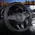Cxtiy Premium Ice Silk Steering Wheel Cover - Soft, Breathable, and Anti-Slip for Ultimate Comfort and Style Fit Most of Cars SUV Auto Vehicle (C-Black)