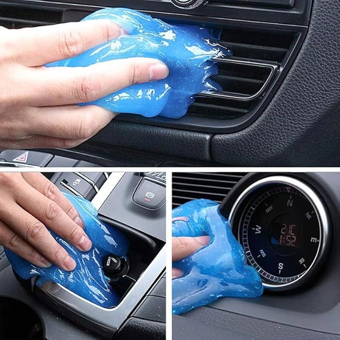Car Cleaning Gel Compatible with Ford Fiesta, 200g Detailing Putty for Auto Vents, Dashboard, Cup Holders - Reusable Multifunctional Dust Remover,200g*2