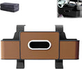 Car Organizers And Storage Box Behind Seat, Multifunctional Car Seat Back Storage Box, Large Capacity Backseat Hanging Organizer With Cup Holder & Hooks, For Road Trips & Daily Driving (Brown)