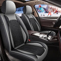 TTX LIGHTING Car Seat Covers fit for Cadillac STS 2013-2018 - Waterproof Leather & Breathable Ice Silk Automotive Seat Protectors Full Set (5 Seats, Black & Gray)