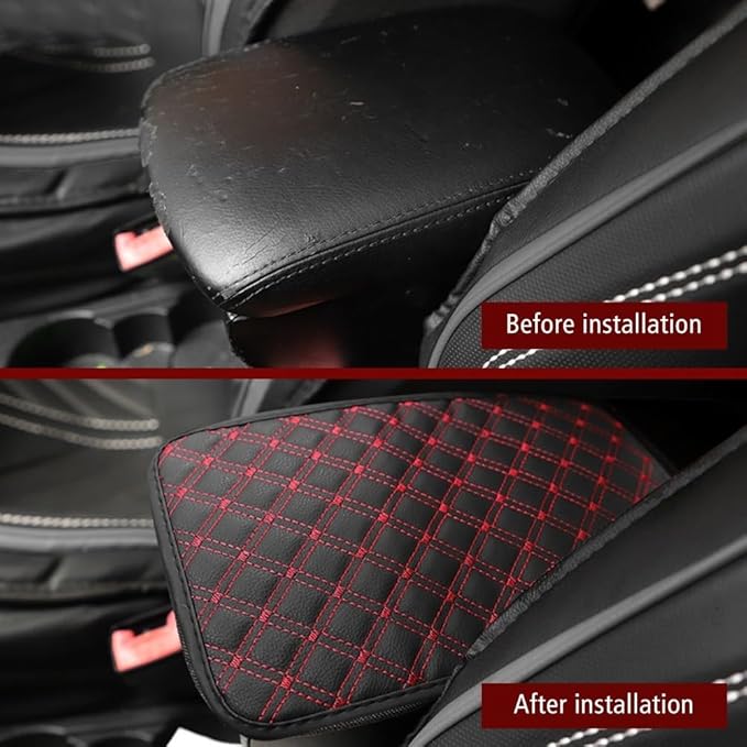 MiOYOOW Car Armrest Cover, Wear Resistant Center Console Pad Waterproof Car Center Console Cushion for Most Car SUV Truck