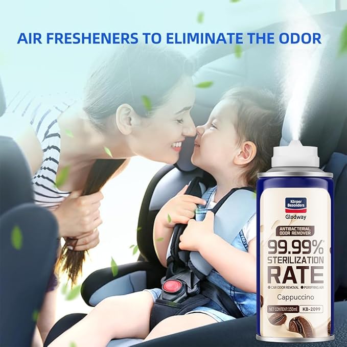 Glodway Whole Car Air Refresher,Odor Eliminator Remover Spray For Car, Strong Freshener With Odour Eliminator Technology,Long-Lasting Scent,6 Ounce(Pack of 6)