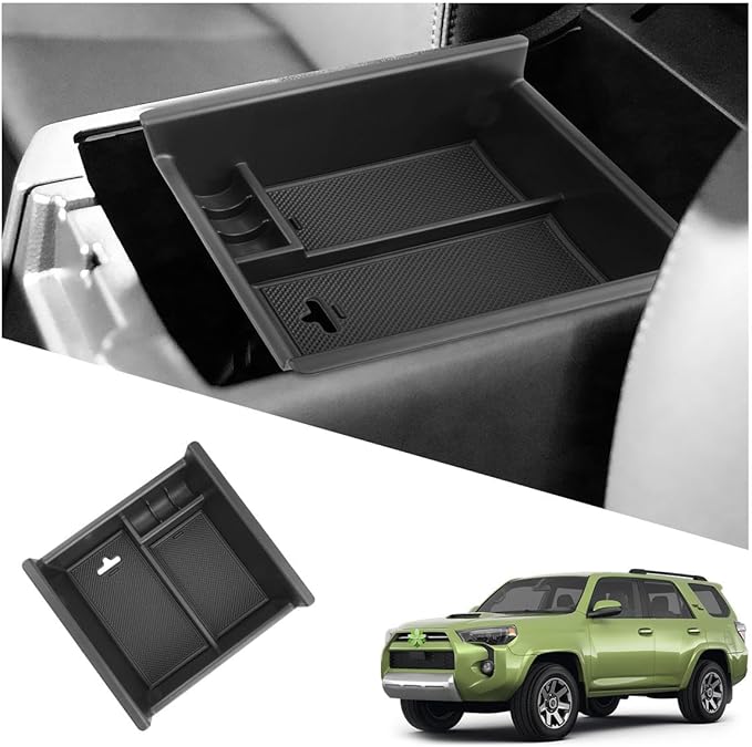 Ruiya 2014-2024 4Runner Console Organizer for Toyota 4Runner 5th Gen Accessories ABS Material Armrest Console Glove Tray Compatible with 2014-2024 Toyota 4Runner