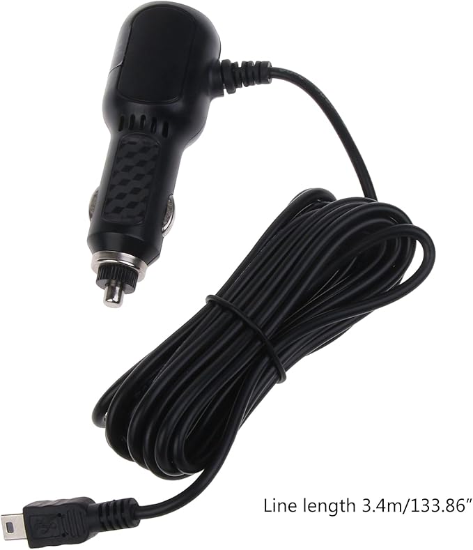 12V-24V Cable Interface-USB Port Auto Car Charger Cigarette-Adapter Lighter For Dash-Cam DVR Charging With 340cm Cable Charging Cable Organizer-travel Case-magnetic Fast Charging For Multiple Devices