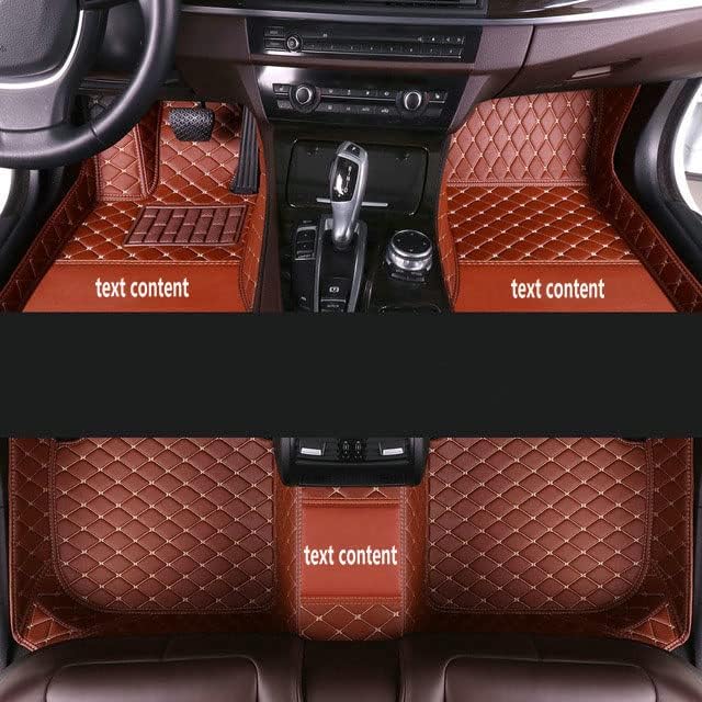 Custom Leather Car Mats, Vehicle-Specific Fit All-Weather Floor Mats, 100% Waterproof Anti-Slip Durable Protection for SUV Truck Sedan, Precision Tailored Protection (Light Brown)