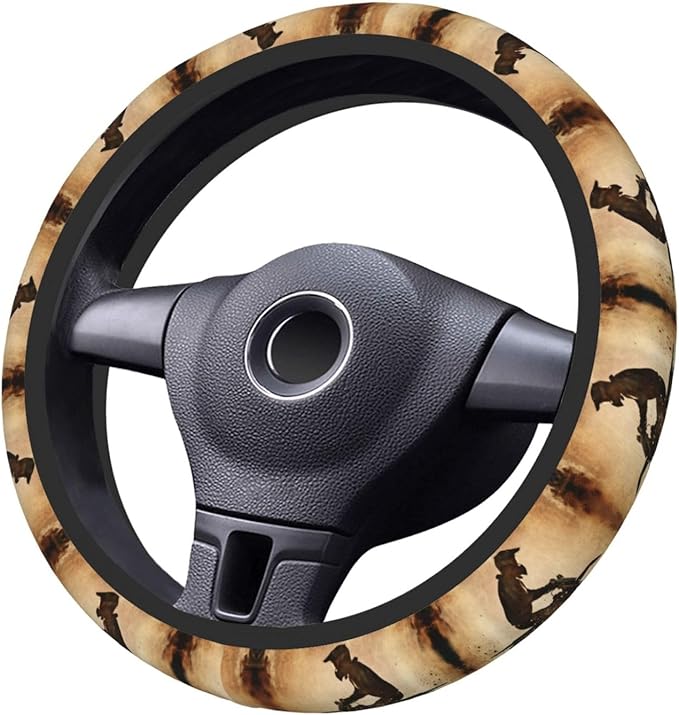 Motorcross Racing Neoprene Steering Wheel Covers Women Men Car Accessories, Universal 15 Inch Fit Auto, Suvs, Truck
