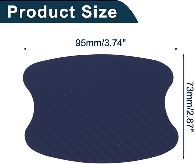 Car Magnet Car Door Handle Scratch Protector 73x95mm Anti-Scratches| Door Handle Protective Film Carbon Fiber Blue 4 Pcs