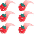 Milisten Strawberry Car Hooks for Seat Headrest 6-Pack Car Backseat Organizer Hooks for Bags and Accessories Easy Installation 3.74X2.95X1.77 Inch