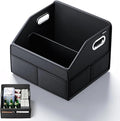 Car Storage Organizer – Compact PU Leather Bin for Trunk, Front Seat, Back Seat & Car Floor