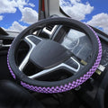 Size 16-20 Inch Ice Silk Ventilation Multi-Style Comfy Grip Steering Wheel Cover for Truck, Bus, Big Rig Trucker,SUV， Anti-Slip Design 16-20 Inch (Purple, 20)